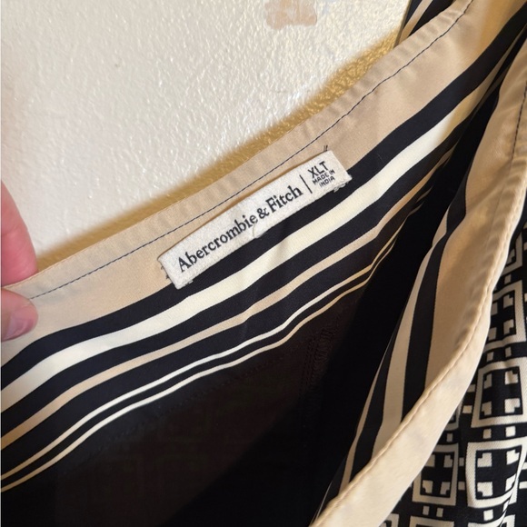 Abercrombie & Fitch One Shoulder Scarf‎ Bow Midi Dress XL Tall - Picture 6 of 9